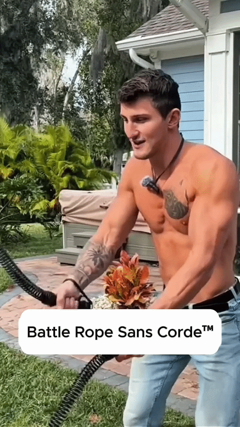 Bras et ventre dessinés — Battle Rope Sans Corde